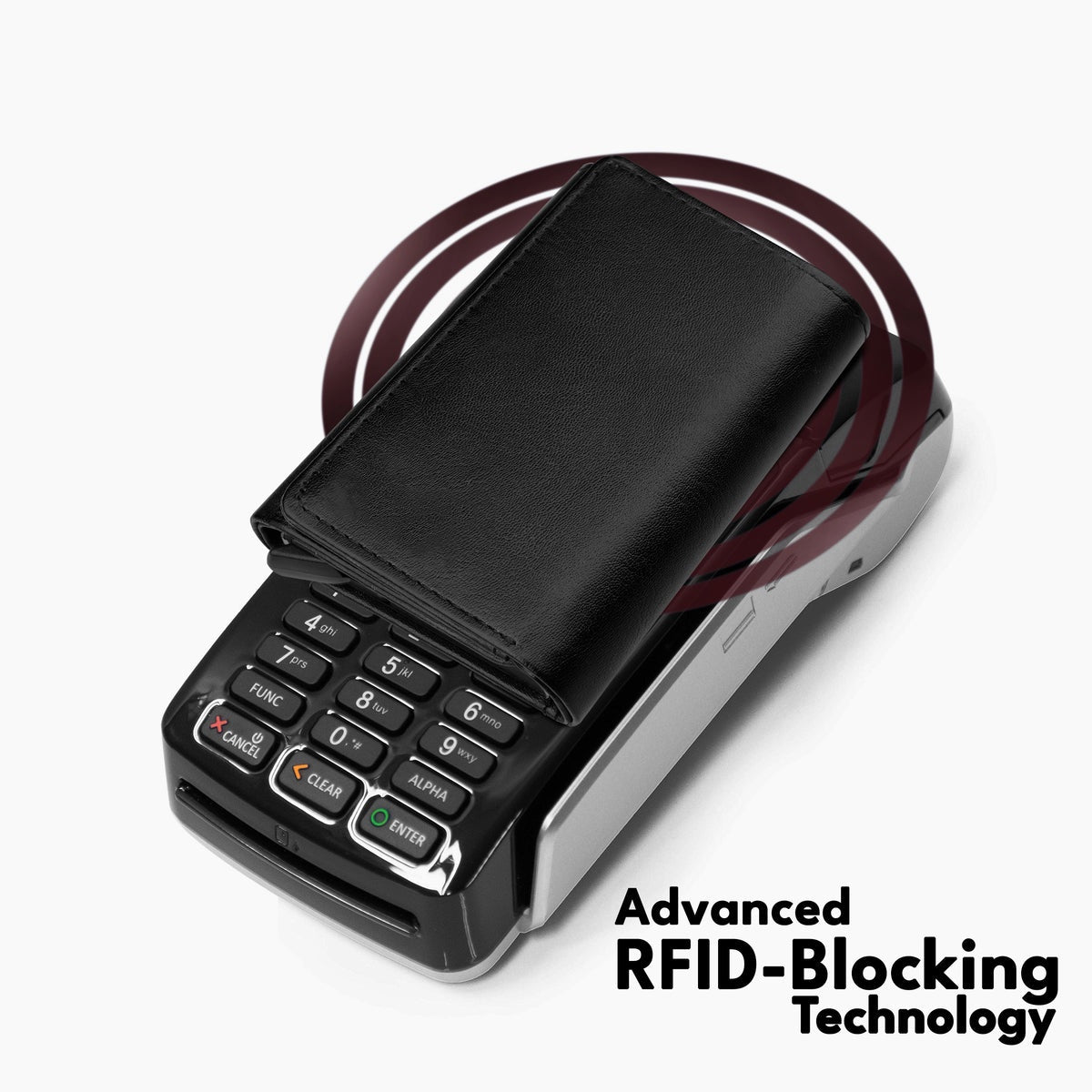 Black RFID Protected Wallet Cardholder