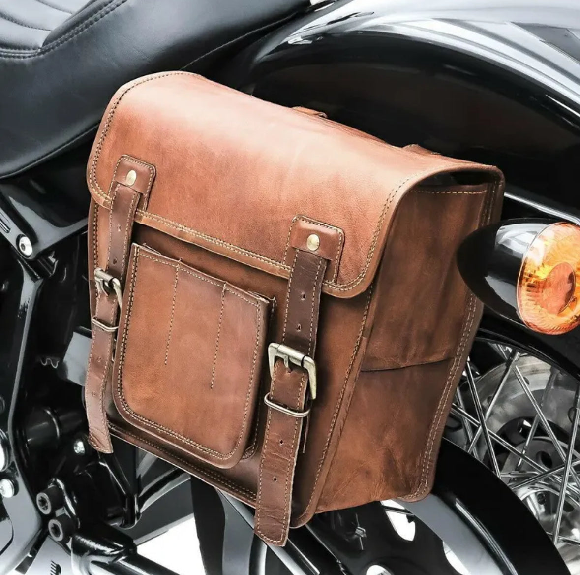 Rovo Brown Motorcycle Bag