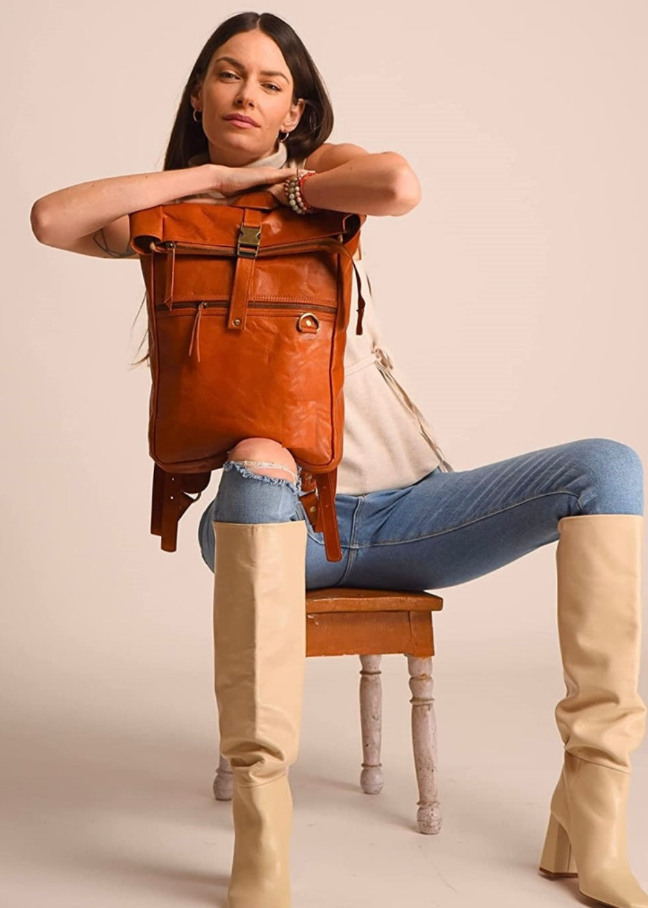 Vintage Coiro Leather BackPack