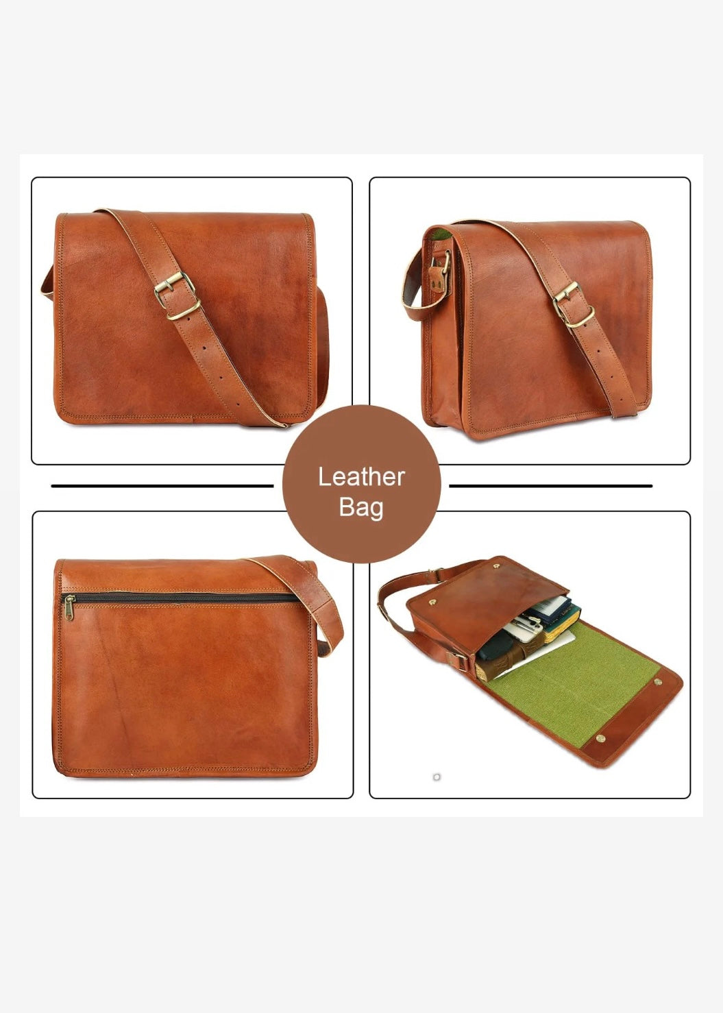 Vintage Brown Cross Body Slim Bag