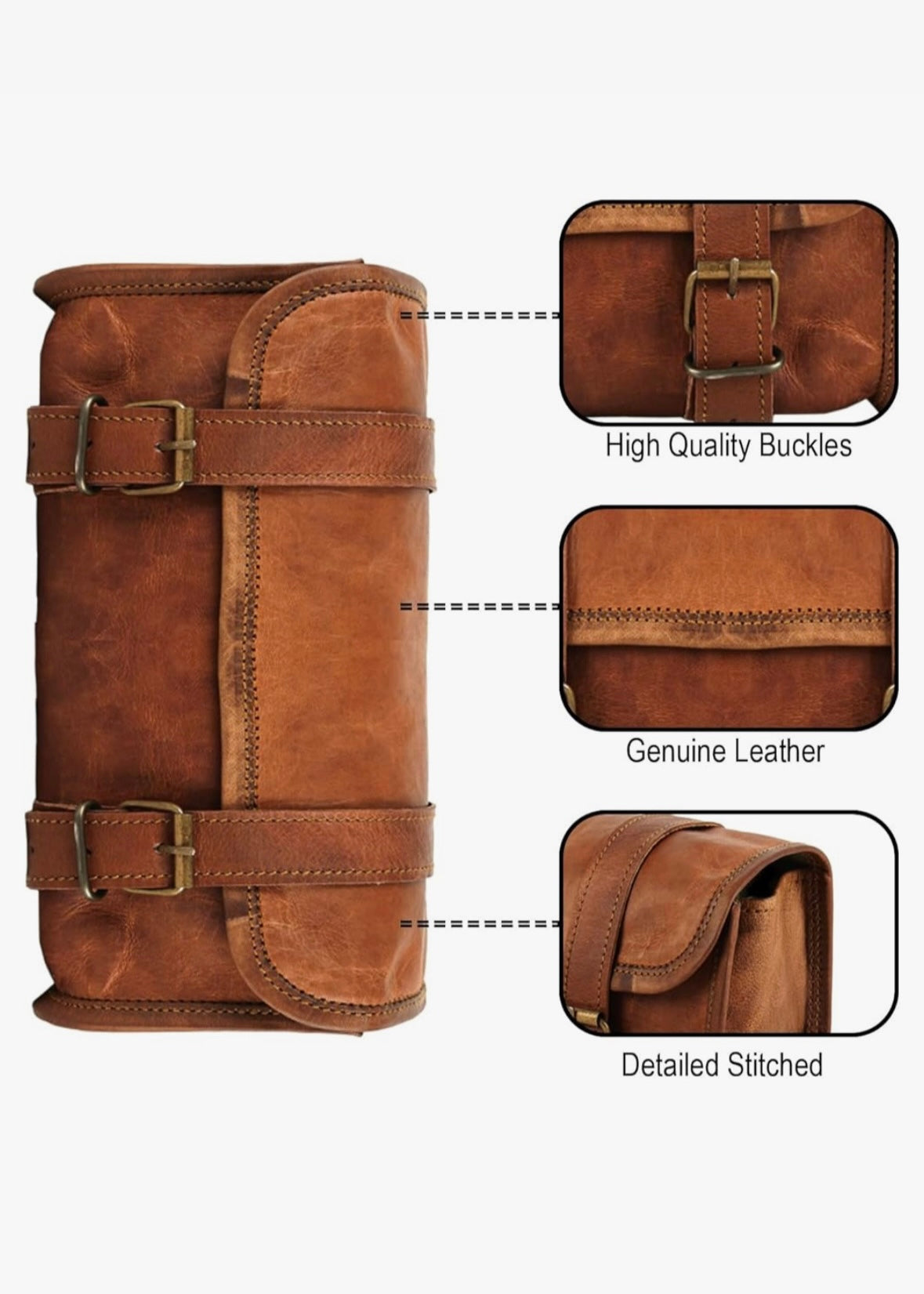 Brown Pouch Motorcycle Bag